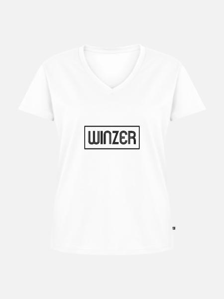 Winzer - Frauen Premium Bio T-Shirt mit V-Ausschnitt - Weiß