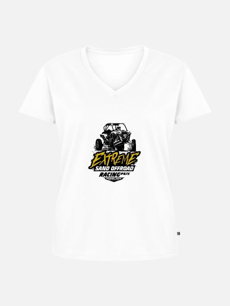 Autocross - Buggy - 4x4 - Offroad - Frauen Premium Bio T-Shirt mit V-Ausschnitt - Weiß