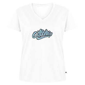 Aloha style - Women's Premium Organic V-neck T-shirt - white - Front - AI Model Female 172 dark (172cm)