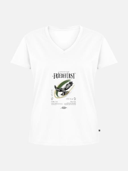 Friedefürst boulder - Frauen Premium Bio T-Shirt mit V-Ausschnitt - Weiß