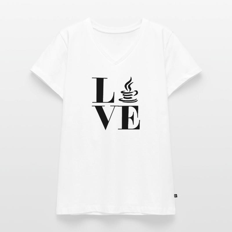 J'aime java T-shirt encolure en V Premium bio Femme