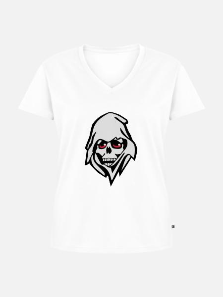 Der Tod - Frauen Premium Bio T-Shirt mit V-Ausschnitt - Weiß