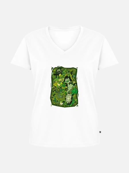 lsd_absinth - Frauen Premium Bio T-Shirt mit V-Ausschnitt - Weiß