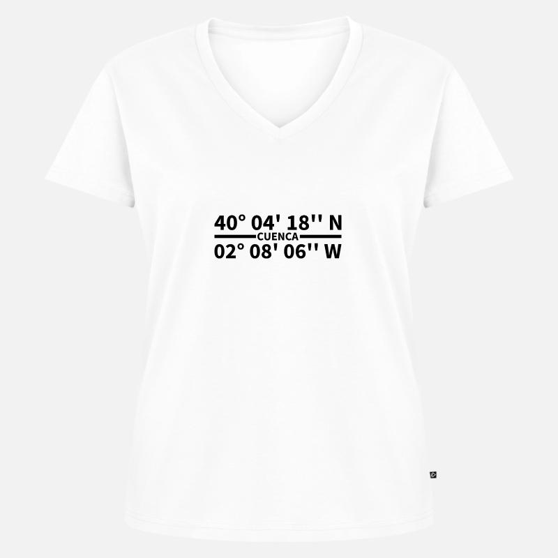 Cuenca coordinates - Women's Premium Organic V-neck T-shirt - white