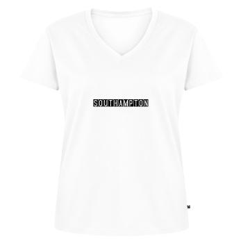 Southampton Airport Sign - Women's Premium Organic V-neck T-shirt - white - Front - AI Model Female 172 dark (172cm)