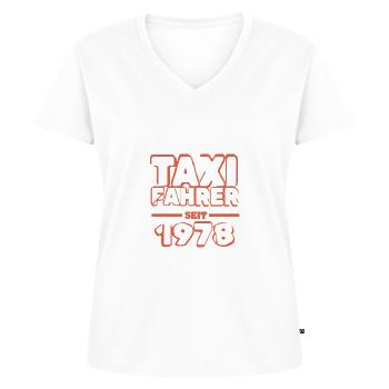 1978 - Frauen Premium Bio T-Shirt mit V-Ausschnitt - Weiß - Vorne - AI Model Female 172 dark (172cm)