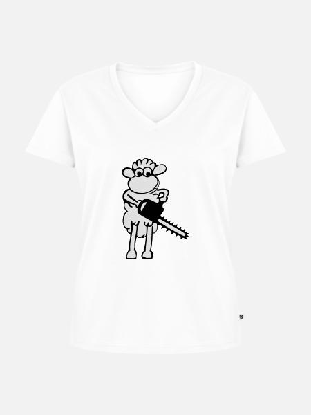 Jason - Frauen Premium Bio T-Shirt mit V-Ausschnitt - Weiß