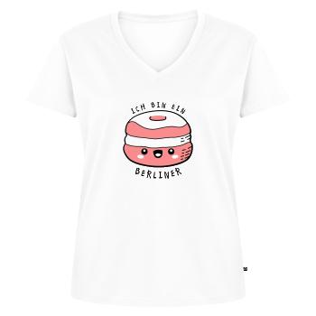 Witzige Sprüche - Frauen Premium Bio T-Shirt mit V-Ausschnitt - Weiß - Vorne - AI Model Female 172 dark (172cm)