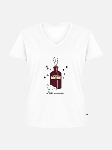 Chloroform - Frauen Premium Bio T-Shirt mit V-Ausschnitt - Weiß