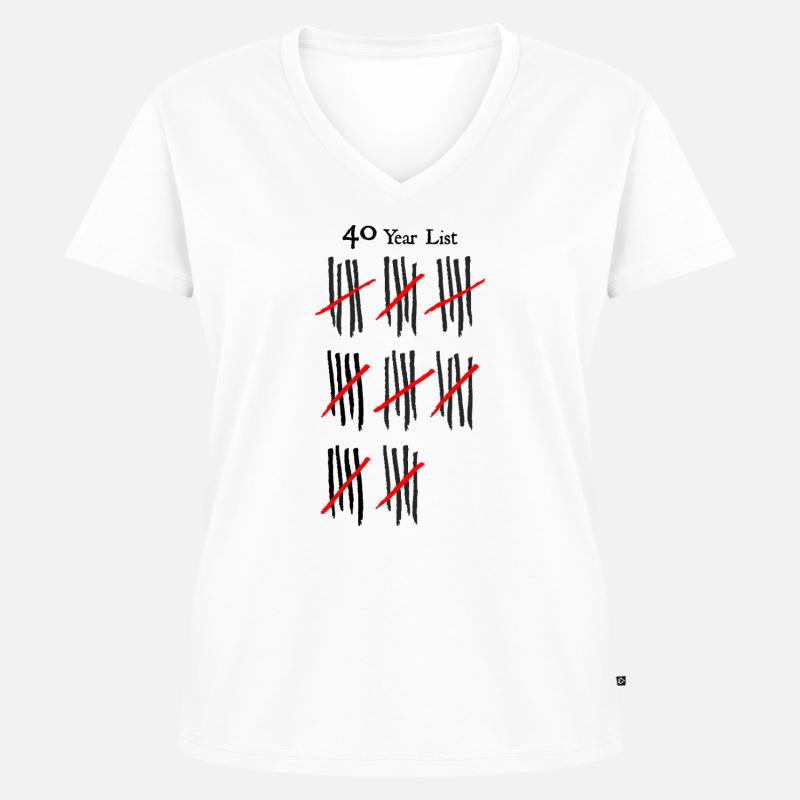 Abstract Crosshatch and Stripe Pattern - Women's Premium Organic V-neck T-shirt - white