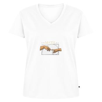 Fibonacci tal Matematik Kunst Geometri Geek - Premium økologisk T-shirt til kvinder - hvid - Foran - AI Model Female 172 dark (172cm)