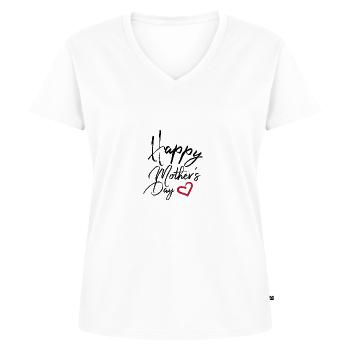 Happy mother's day - Women's Premium Organic V-neck T-shirt - white - Front - AI Model Female 172 dark (172cm)