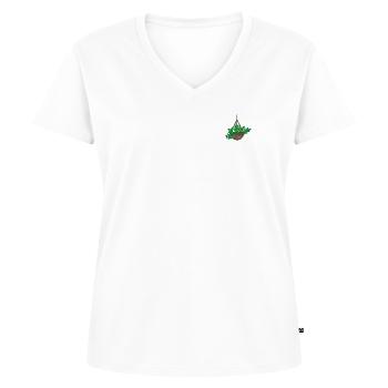 Zimmerpflanze - Frauen Premium Bio T-Shirt mit V-Ausschnitt - Weiß - Vorne - AI Model Female 172 dark (172cm)