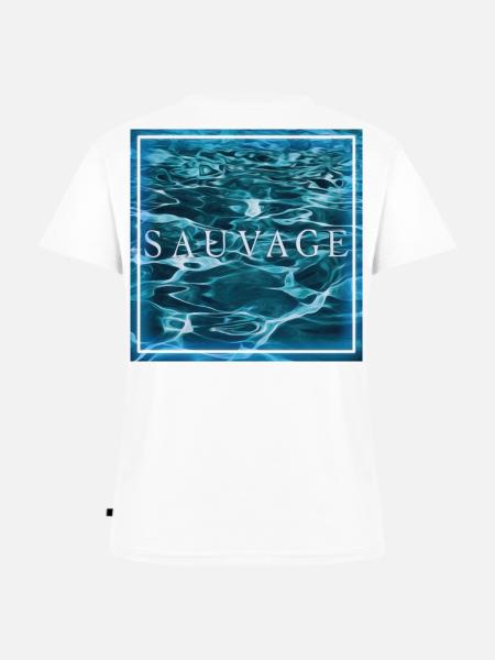 Water Sauvage - Frauen Premium Bio T-Shirt mit V-Ausschnitt - Weiß