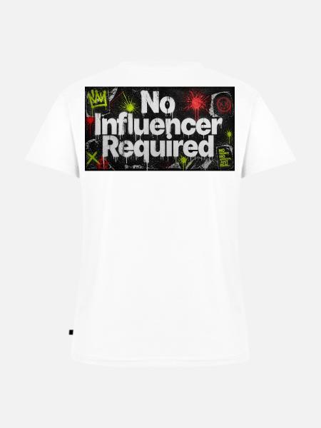 Kein Influencer erforderlich - Frauen Premium Bio T-Shirt mit V-Ausschnitt - Weiß