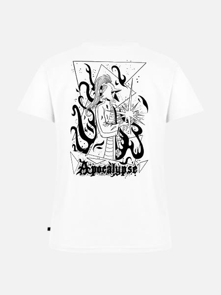 Apokalypse-Splitter - Frauen Premium Bio T-Shirt mit V-Ausschnitt - Weiß