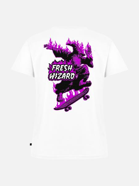 Fresh Wizard - Frauen Premium Bio T-Shirt mit V-Ausschnitt - Weiß