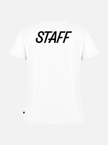 STAFF - Frauen Premium Bio T-Shirt mit V-Ausschnitt - Weiß