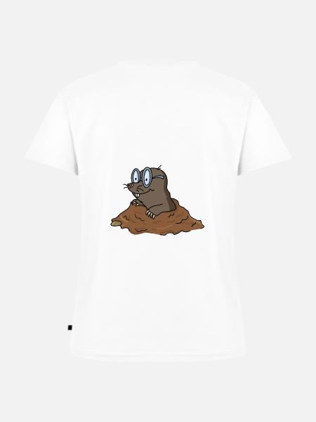 Maulwurf - Frauen Premium Bio T-Shirt mit V-Ausschnitt - Weiß