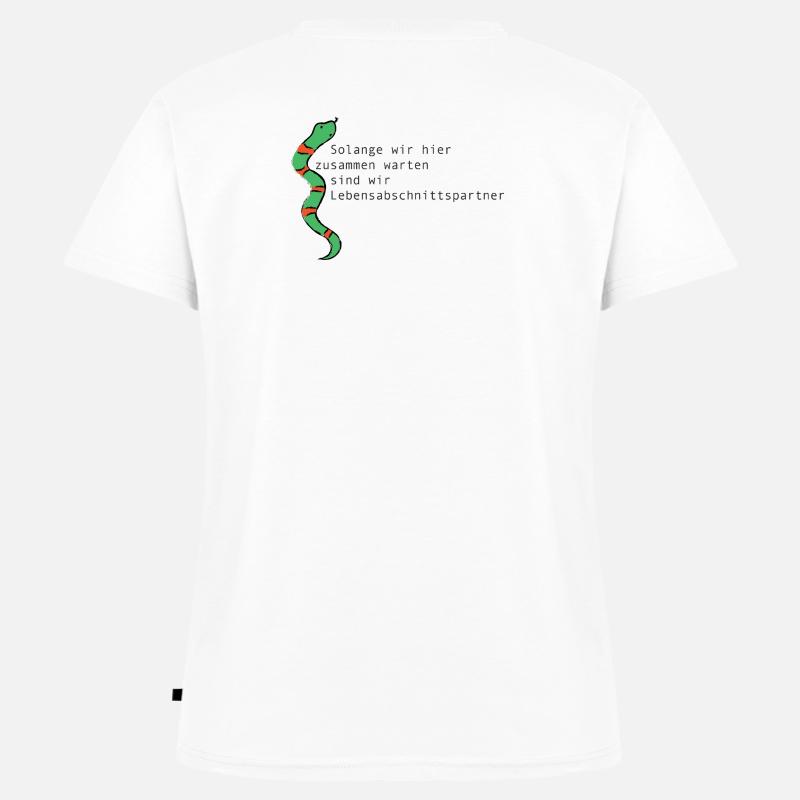LEBENSABSCHNITTSPARTNER - Frauen Premium Bio T-Shirt mit V-Ausschnitt - Weiß