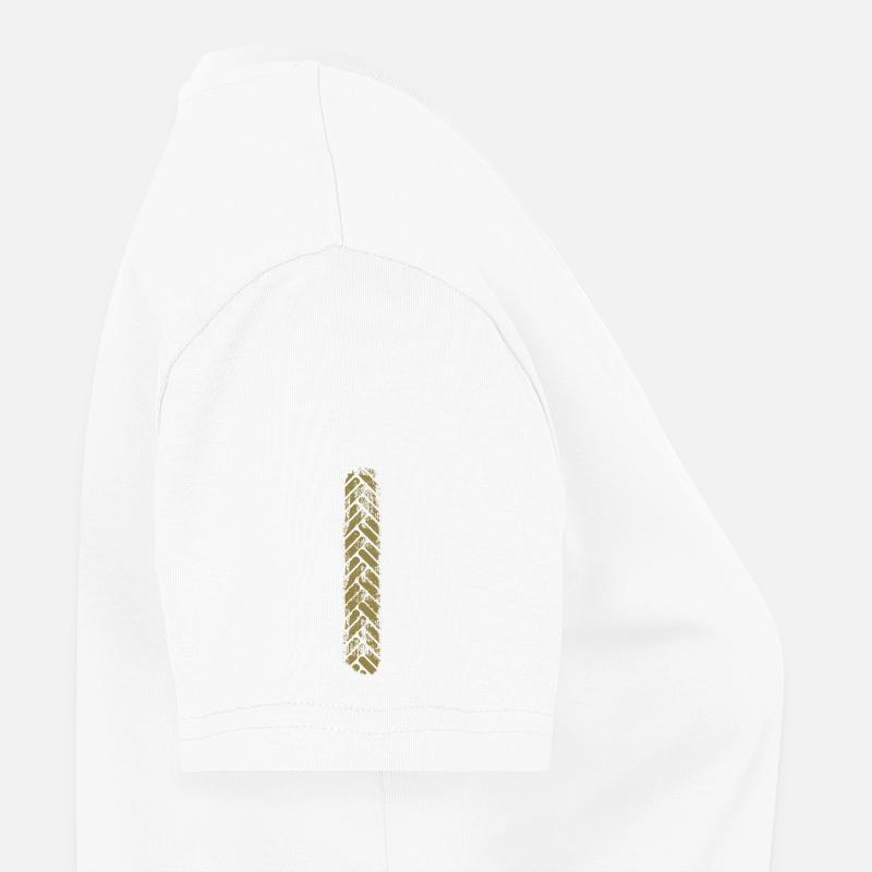 Gold chevron vertical chevron pattern - Women's Premium Organic V-neck T-shirt - white