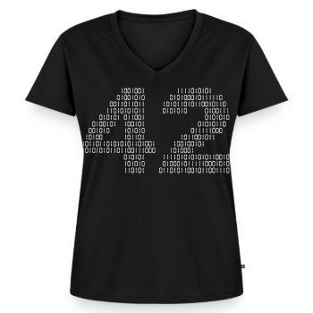42 - The Hitchhiker's Guide to the Galaxy - Women's Premium Organic V-neck T-shirt - black - Front - AI Model Female 172 light (172cm)