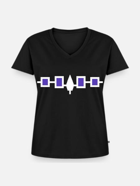 Der Hiawatha-Gürtel der Irokesen - Frauen Premium Bio T-Shirt mit V-Ausschnitt - Schwarz
