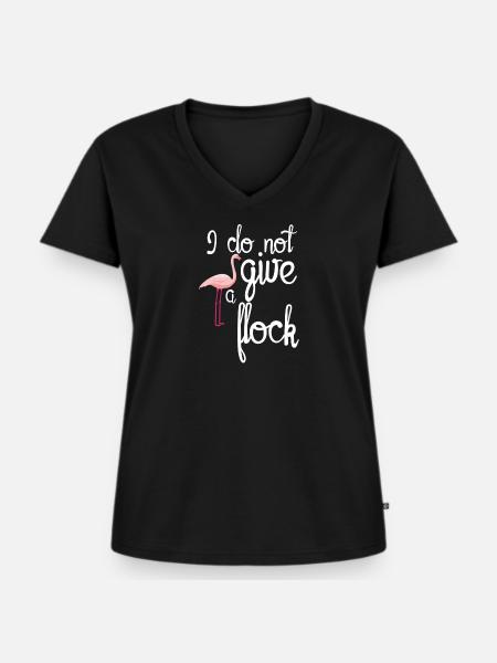 Flamingo Flamingo - Frauen Premium Bio T-Shirt mit V-Ausschnitt - Schwarz