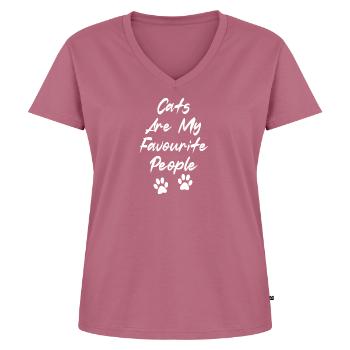 Cat Man - Women's Premium Organic V-neck T-shirt - mauve - Front - AI Model Female 172 dark (172cm)