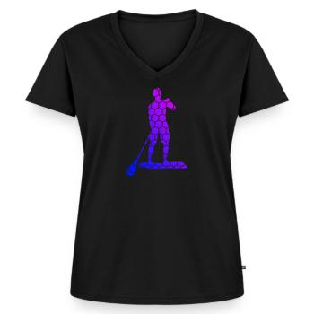 Sup Standup Paddling Standup Paddleboard Standup P - Frauen Premium Bio T-Shirt mit V-Ausschnitt - Schwarz - Vorne - AI Model Female 172 light (172cm)