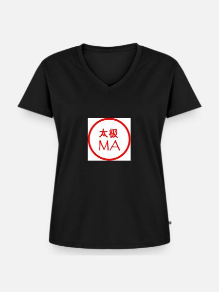 Tai Chi Ma - Frauen Premium Bio T-Shirt mit V-Ausschnitt - Schwarz