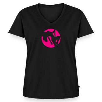 Danseuse Sexy - T-shirt encolure en V Premium bio Femme - noir - Devant - AI Model Female 172 light (172cm)