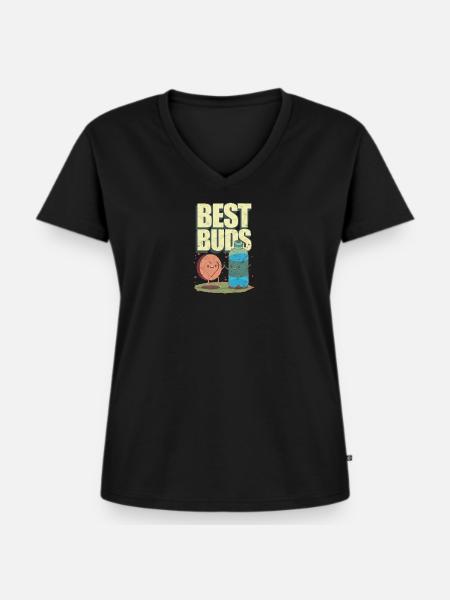 Ectasy MDMA Wasser - Frauen Premium Bio T-Shirt mit V-Ausschnitt - Schwarz