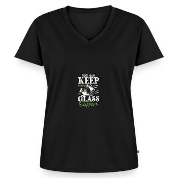 You Can Keep Your Glass Slippers Tap Dance for - Women's Premium Organic V-neck T-shirt - black - Front - AI Model Female 172 light (172cm)