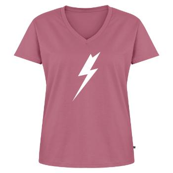lightning - Women's Premium Organic V-neck T-shirt - mauve - Front - AI Model Female 172 dark (172cm)