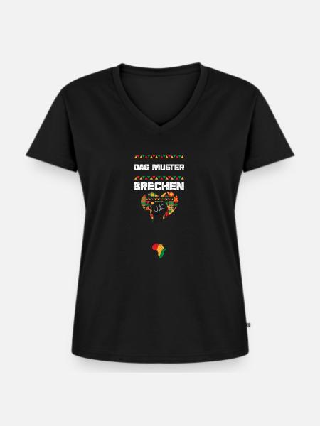 Das Muster brechen - Frauen Premium Bio T-Shirt mit V-Ausschnitt - Schwarz
