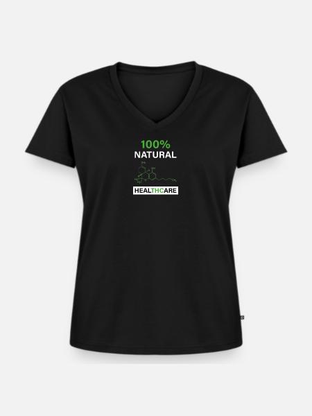 THC Formel - Frauen Premium Bio T-Shirt mit V-Ausschnitt - Schwarz