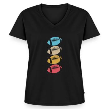 American Football American Vector Pride - Women's Premium Organic V-neck T-shirt - black - Front - AI Model Female 172 light (172cm)