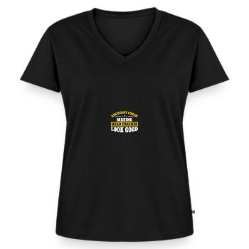 Assistant Trainer - Women's Premium Organic V-neck T-shirt - black - Front - AI Model Female 172 light (172cm)