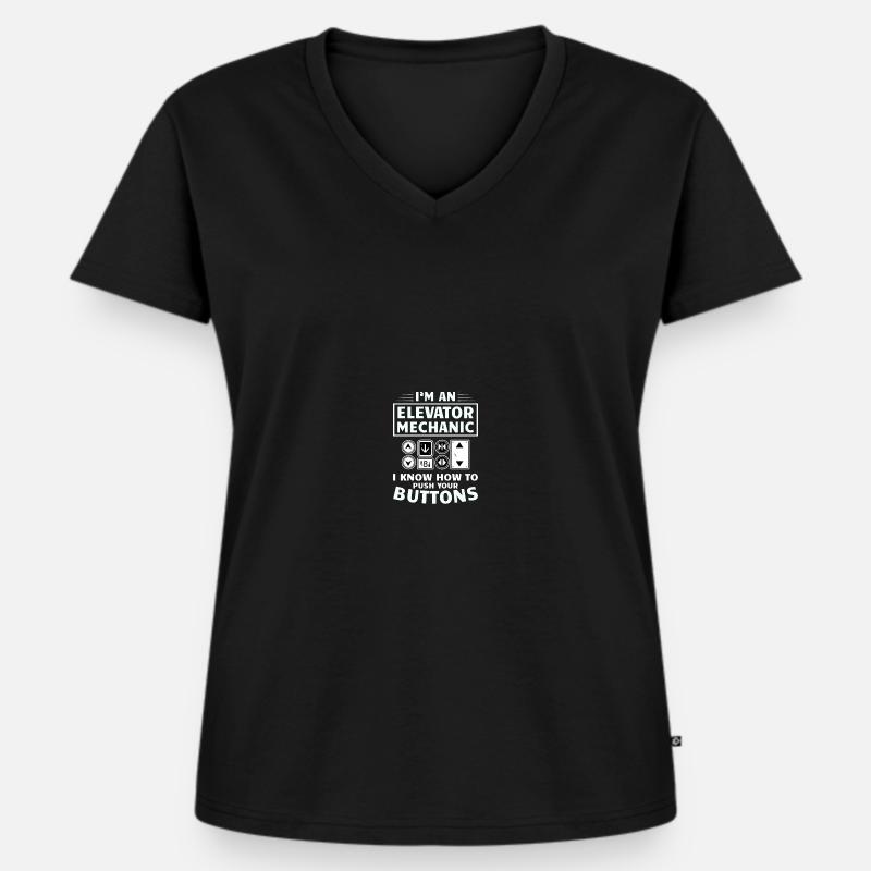 Elevator Technician Elevator Mechanic - Women's Premium Organic V-neck T-shirt - black