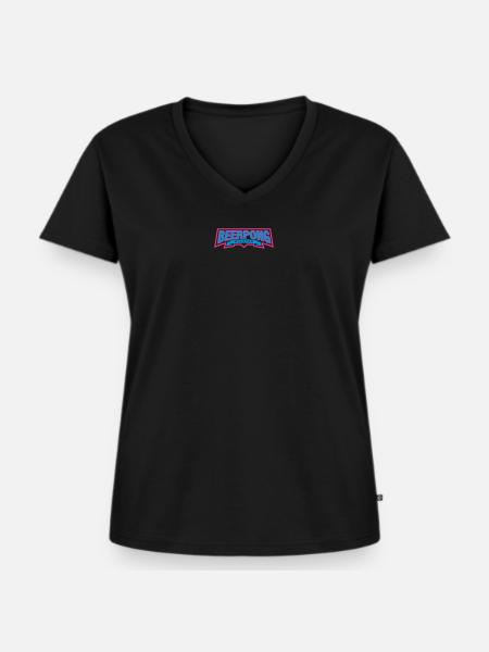 Beer Pong Allstar - Frauen Premium Bio T-Shirt mit V-Ausschnitt - Schwarz
