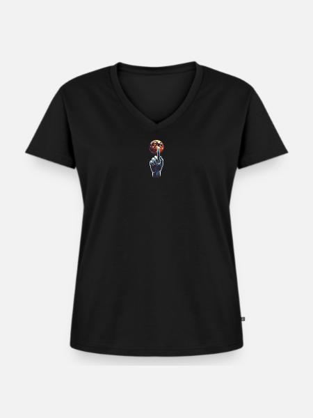 Mission to Mars - Frauen Premium Bio T-Shirt mit V-Ausschnitt - Schwarz