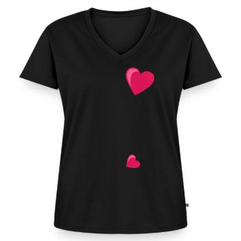 Pregnancy Baby - Women's Premium Organic V-neck T-shirt - black - Front - AI Model Female 172 light (172cm)