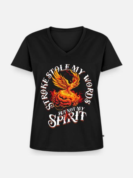 Schlaganfall Erholung - Frauen Premium Bio T-Shirt mit V-Ausschnitt - Schwarz