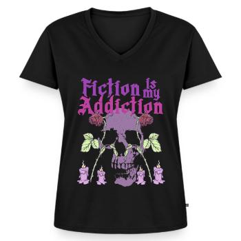 Dark Romance - Women's Premium Organic V-neck T-shirt - black - Front - AI Model Female 172 light (172cm)