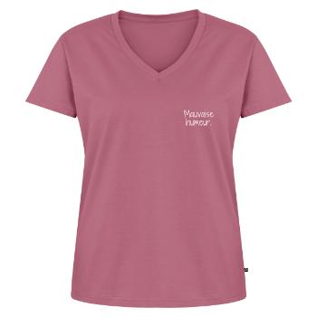 Mauvaise humeur. - T-shirt encolure en V Premium bio Femme - mauve - Devant - AI Model Female 172 dark (172cm)