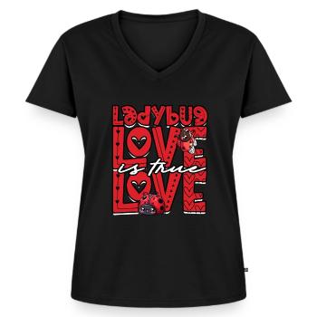 Ladybug Entomology Entomologist - Women's Premium Organic V-neck T-shirt - black - Front - AI Model Female 172 light (172cm)