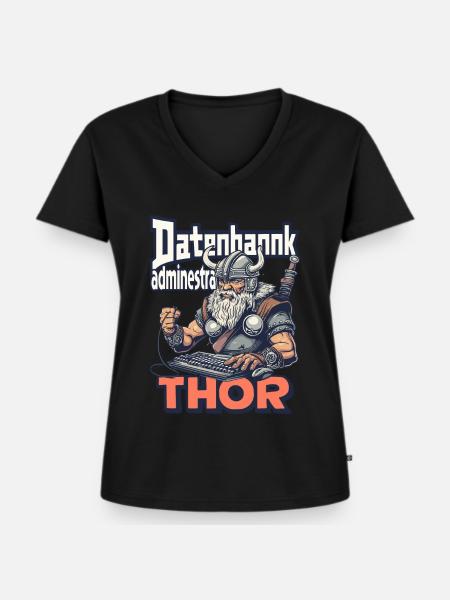 Datenbankadministrathor Codierung Datenanalyst - Frauen Premium Bio T-Shirt mit V-Ausschnitt - Schwarz
