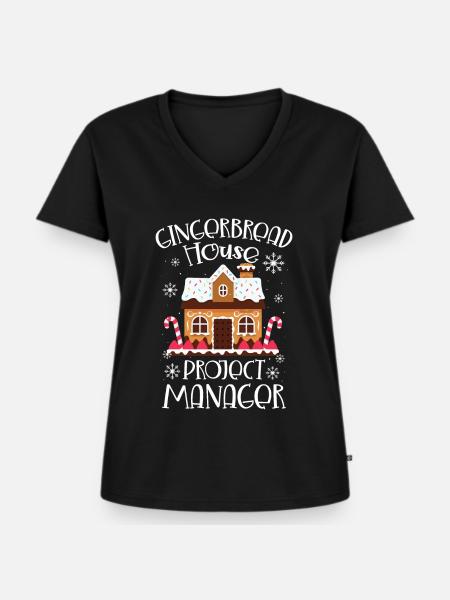 Bäcker Bäckerein Backwaren Backen Geschenk - Frauen Premium Bio T-Shirt mit V-Ausschnitt - Schwarz