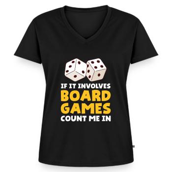 Board Game Board Games Game Night Games Gift - Women's Premium Organic V-neck T-shirt - black - Front - AI Model Female 172 light (172cm)